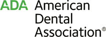 the logo for the ADA, the american dental association